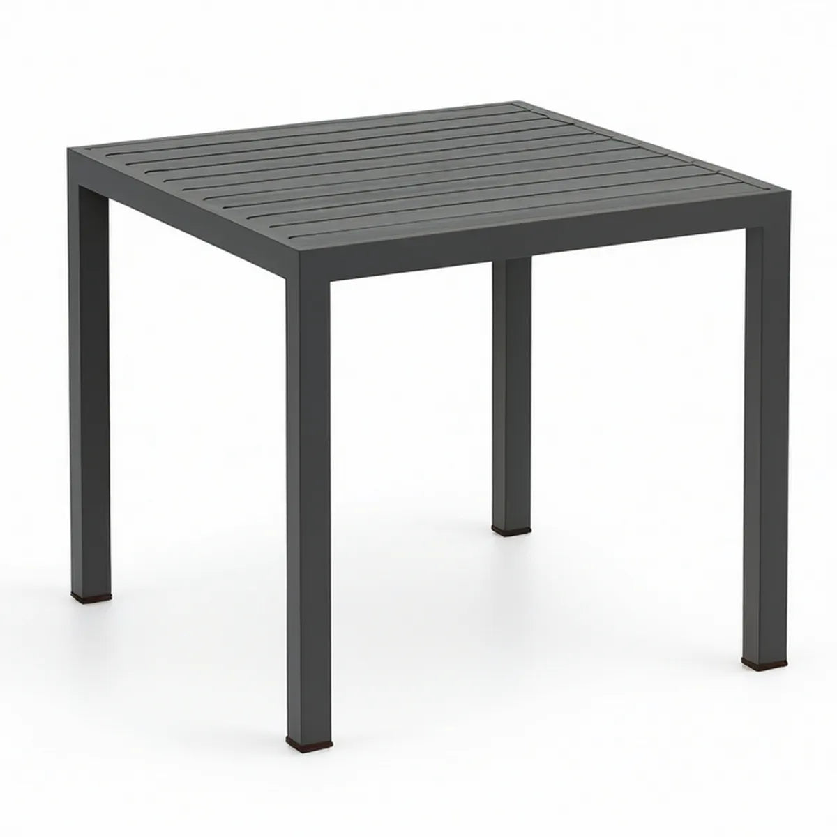 Mesa de jardim quadrada em alumínio 80 x 80 x 74 cm Antracite