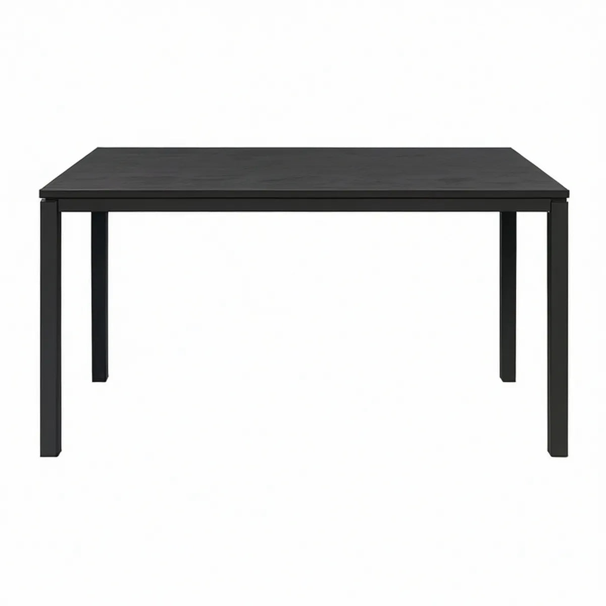 Mesa de Jantar Rectangular 120 x 70 x 75 cm em MDF e Aço Preto