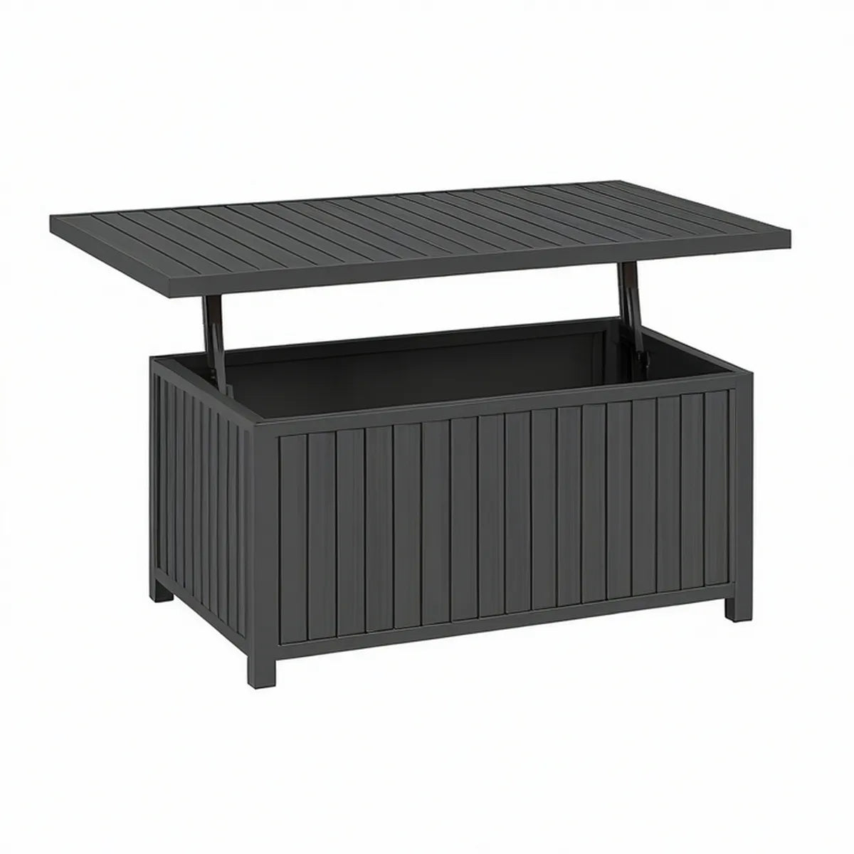 Mesa de Jardim com Arrumação em Alumínio Antracite 120 x 60 x 63 cm