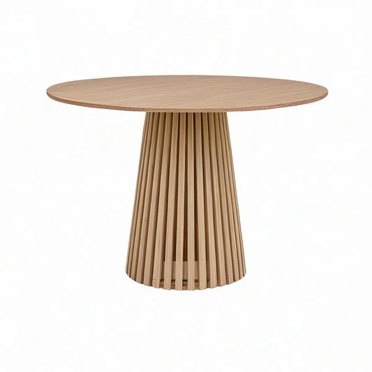 Mesa de Jantar Redonda em Carvalho Natural, Ø 120 x 75 cm