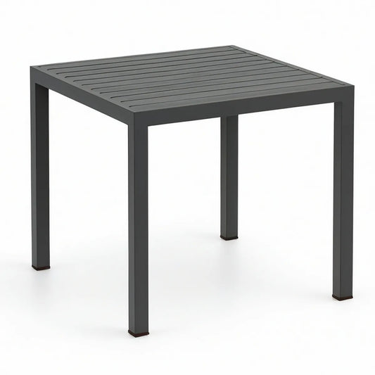 Mesa de jardim quadrada em alumínio 80 x 80 x 74 cm Antracite